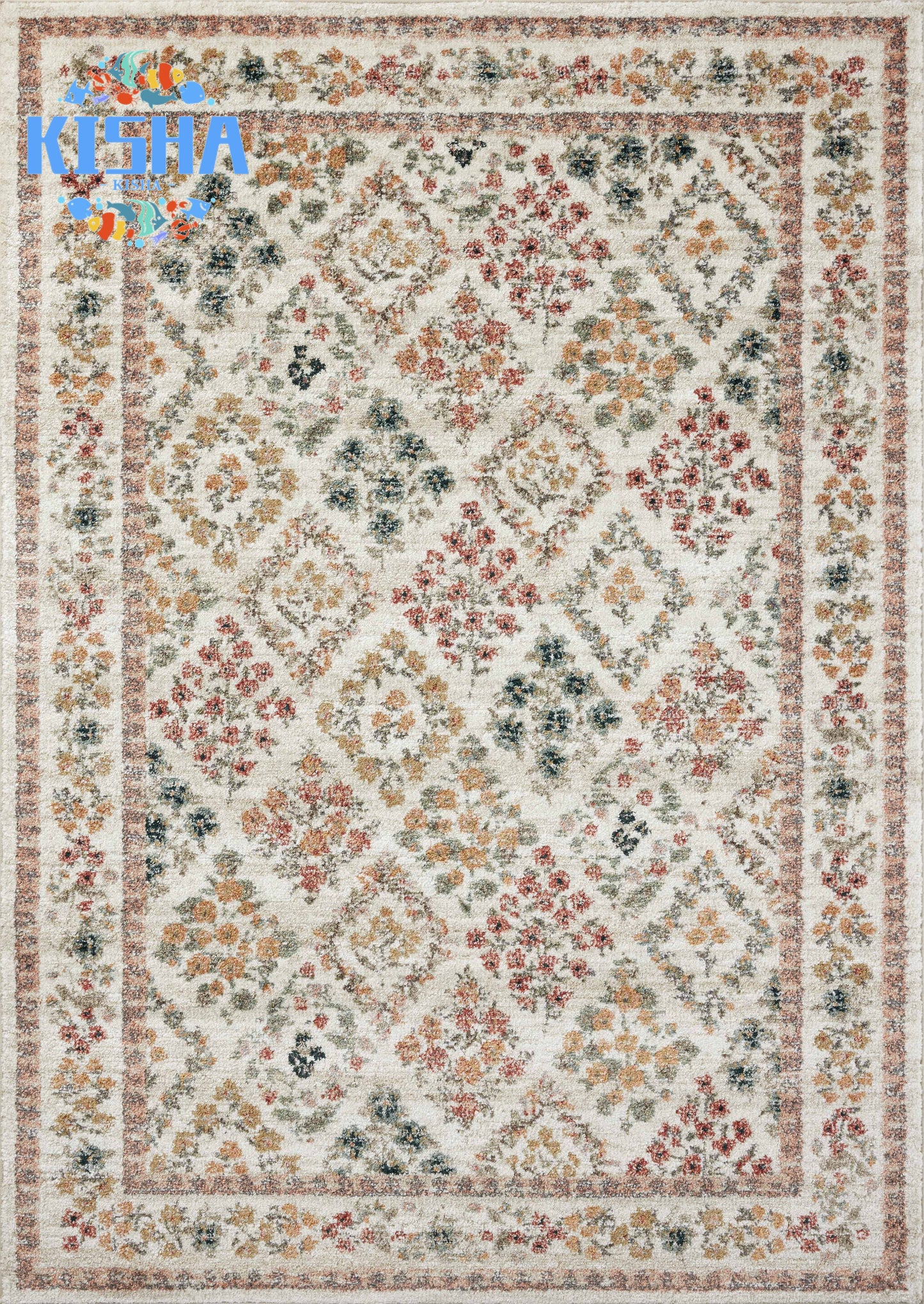 Loloi Laurel Parquet Cream Rug