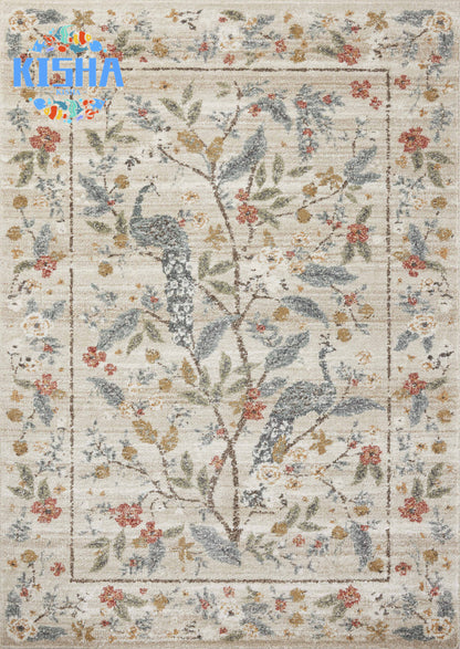 Loloi Laurel Peacock Garden Cream Rug