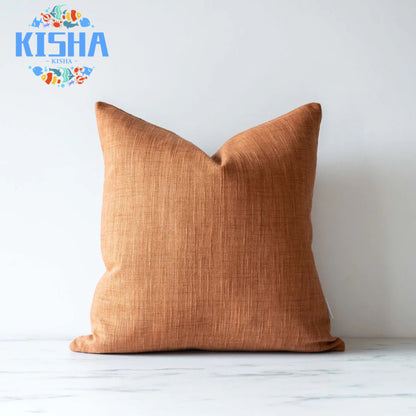 Double Sided Terracotta Thai Woven Pillow Cover